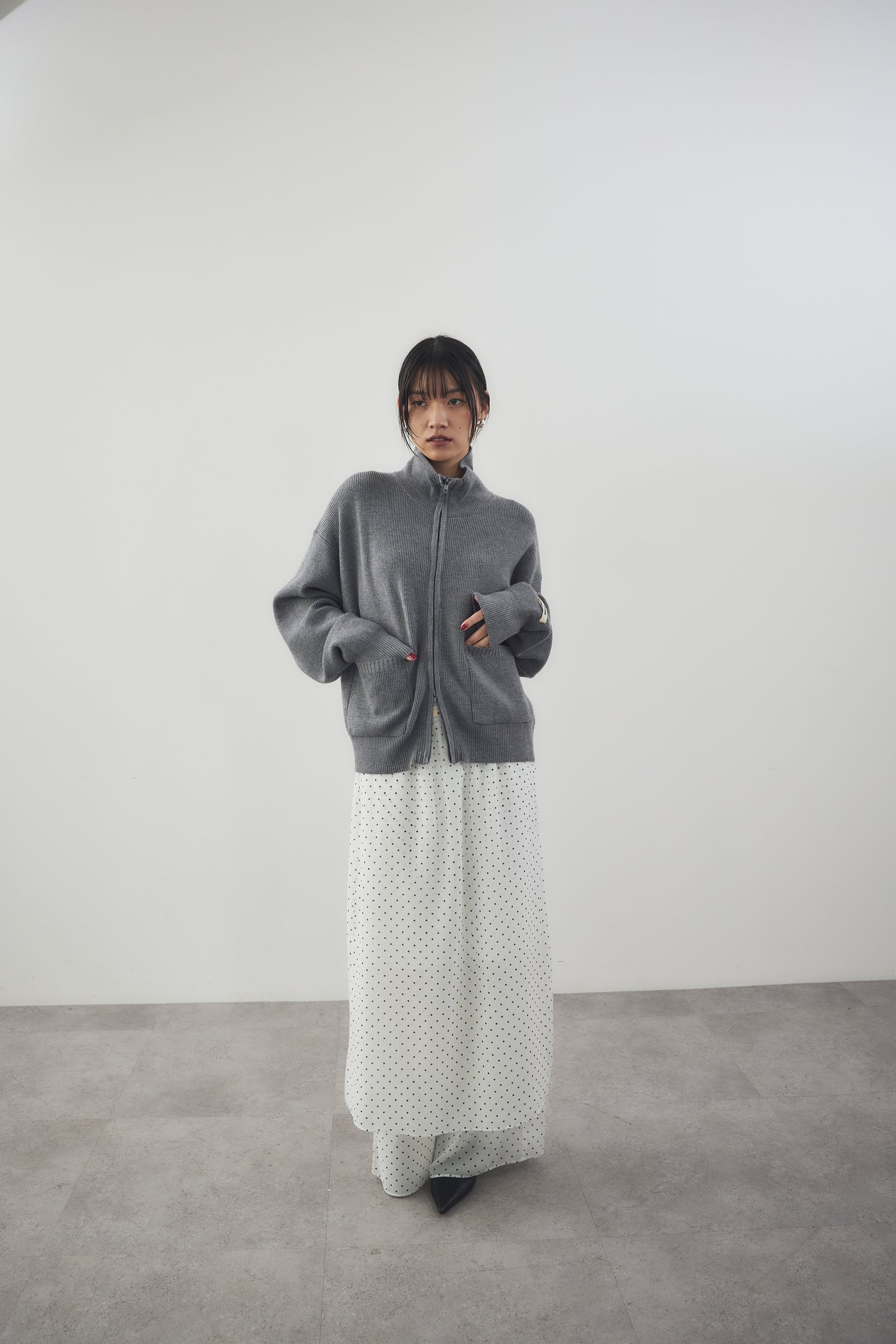 Sheer dot layered pants
