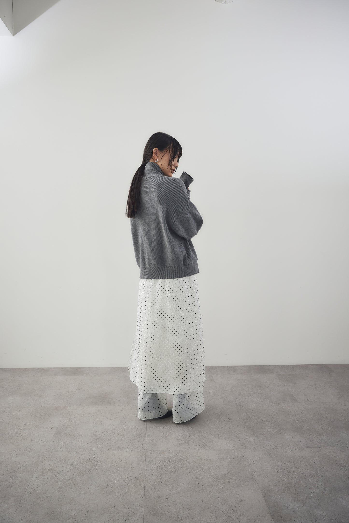 Sheer dot layered pants