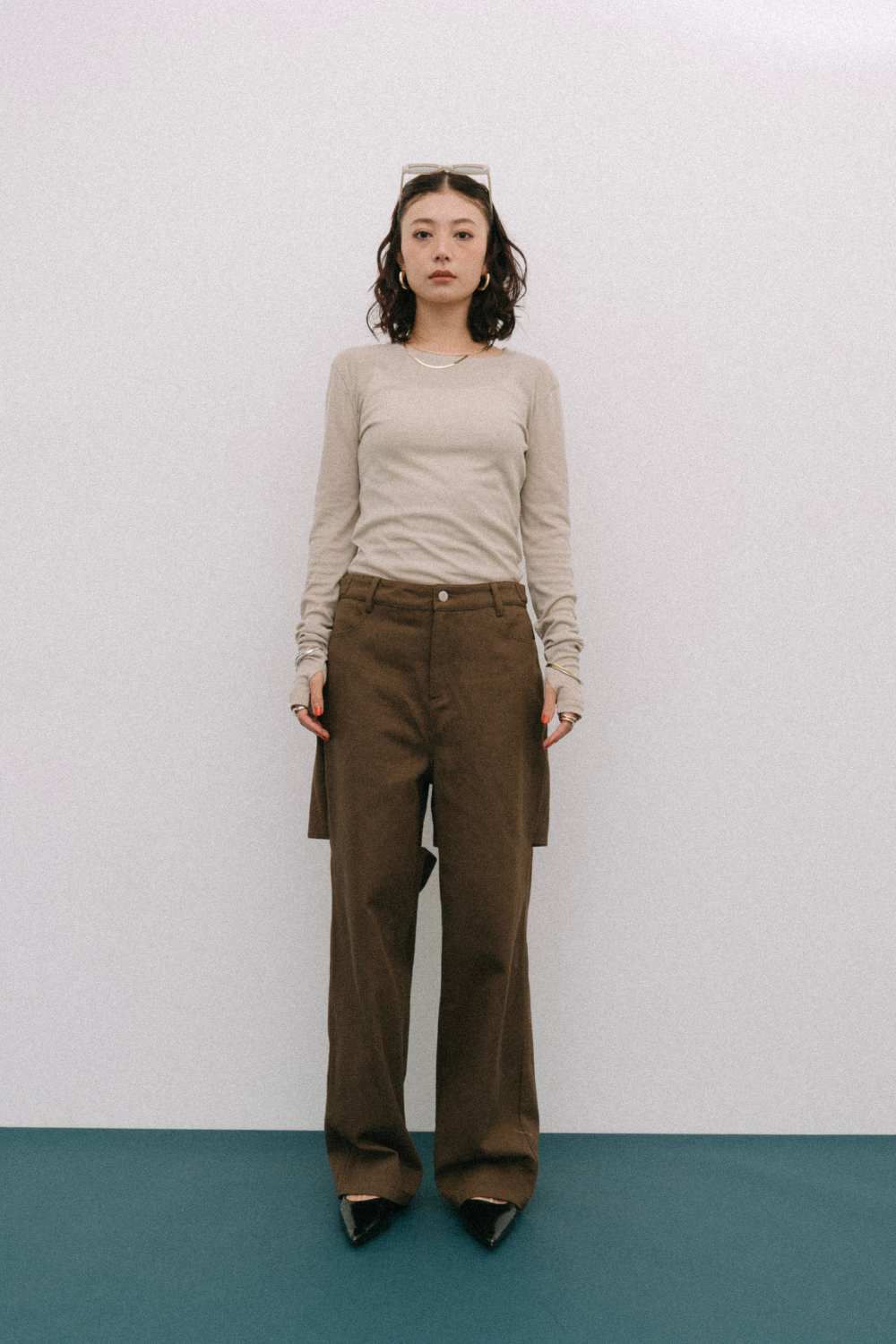 Sheer long sleeve tee