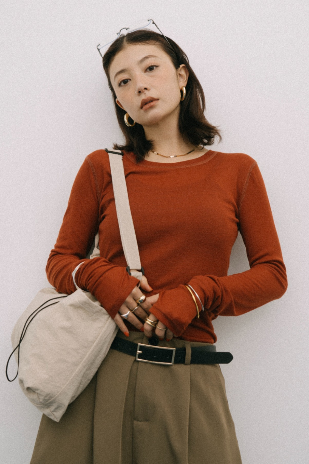 Sheer long sleeve tee