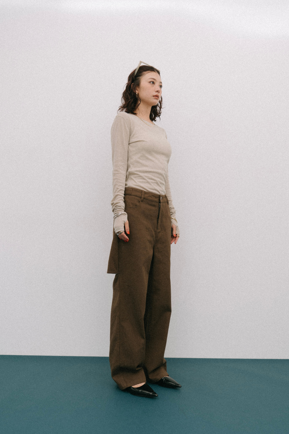 Sheer long sleeve tee