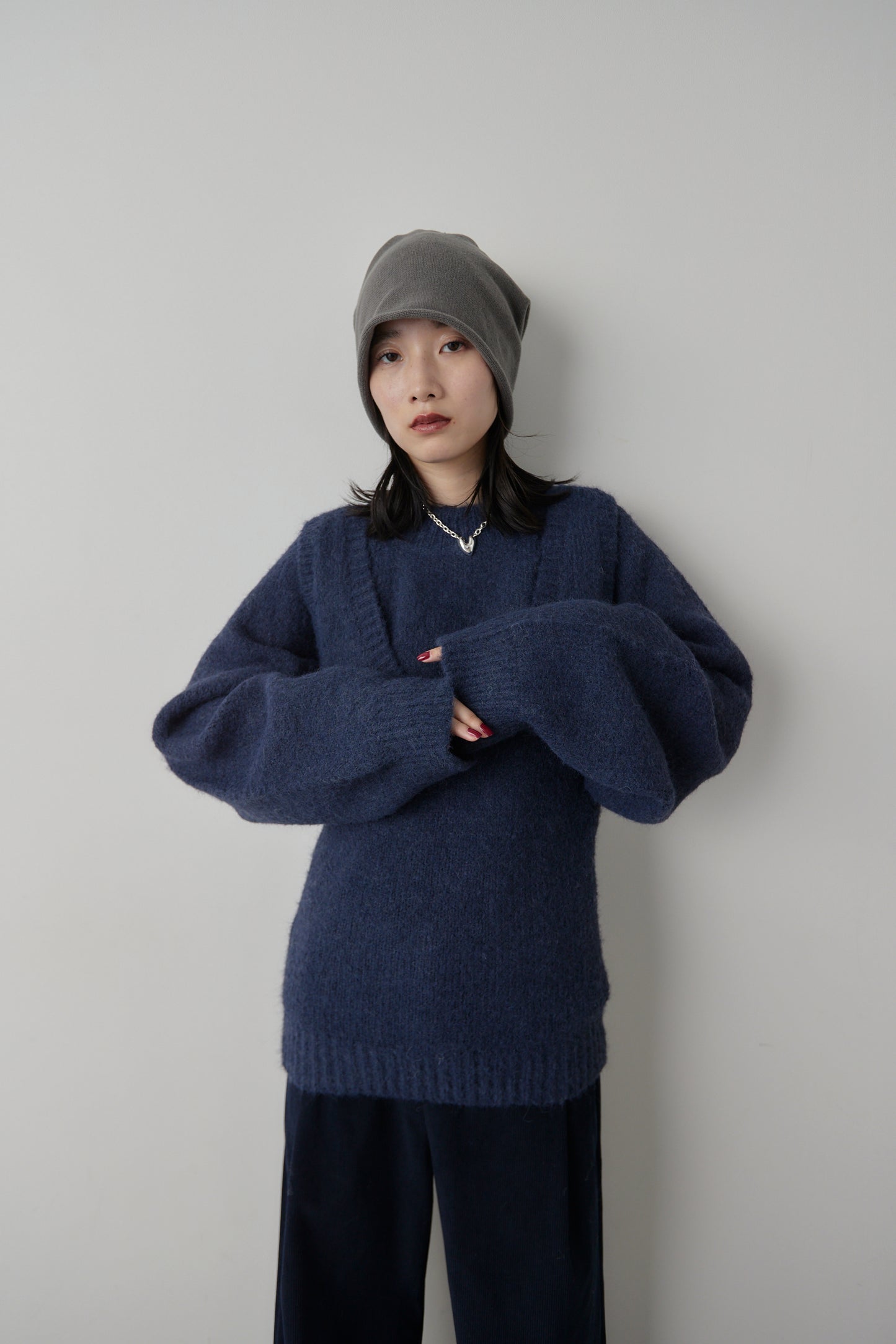 Mohair like knit pullover