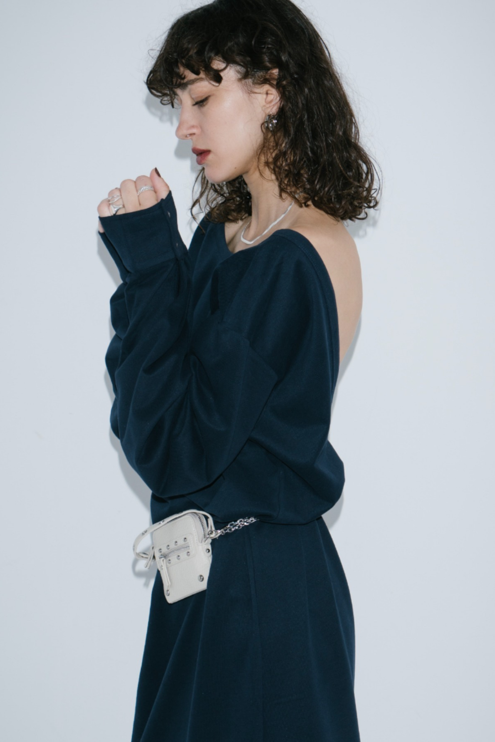 Back open cut dress