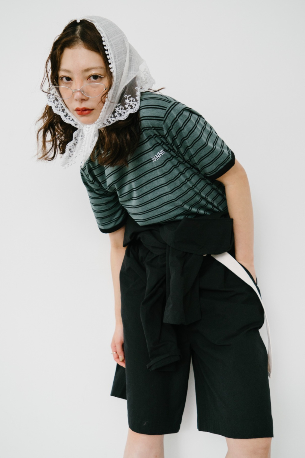 Open collar short all in one