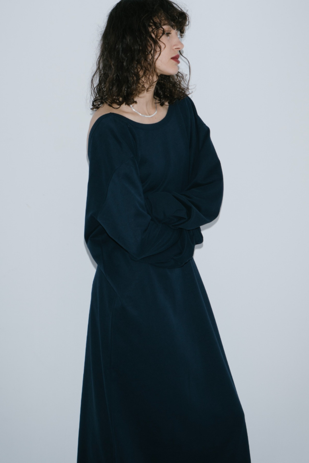 Back open cut dress