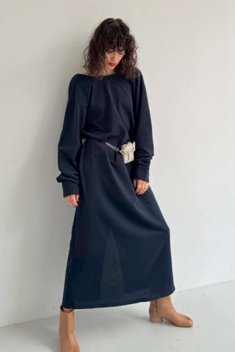 Back open cut dress