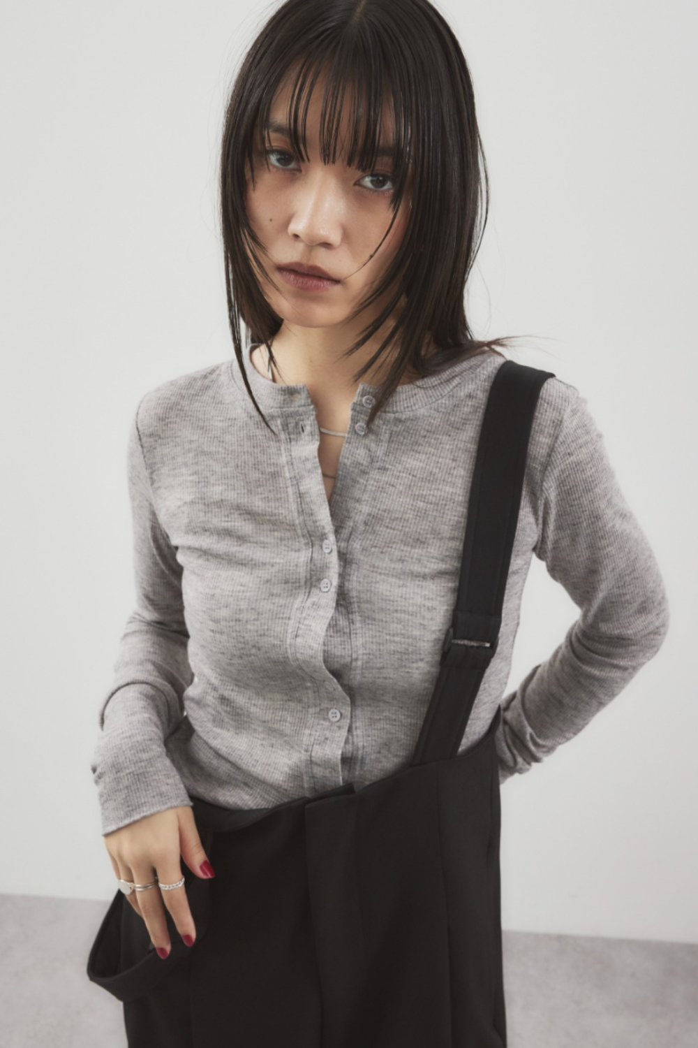Sheer rib cardigan