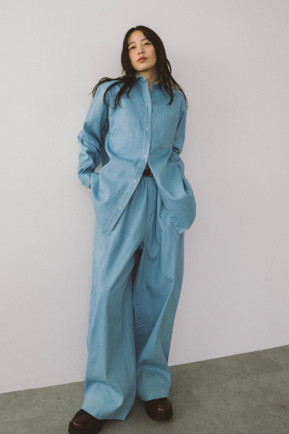 Dungaree oversized shirt
