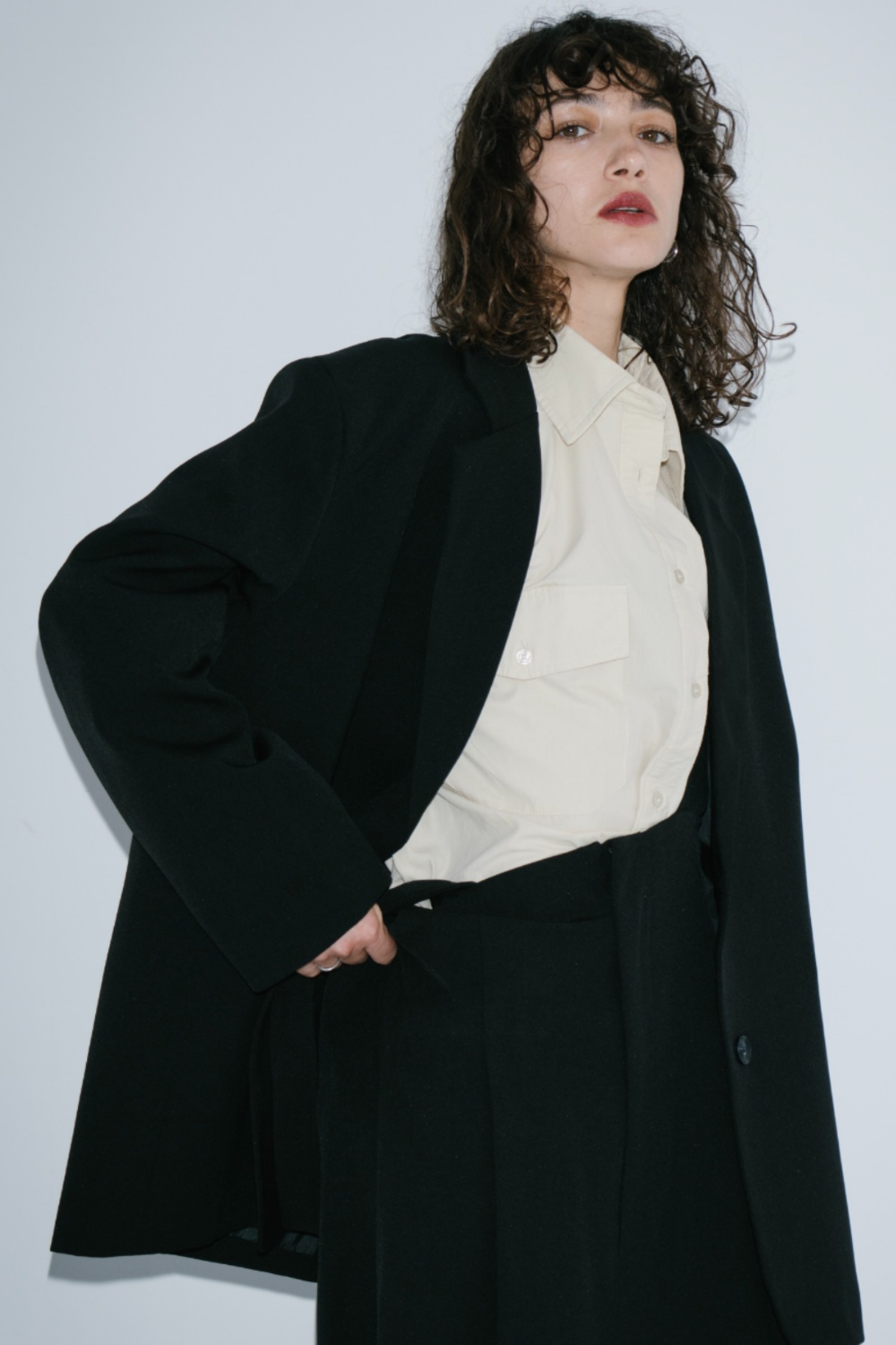 Single-breasted tailored jacket