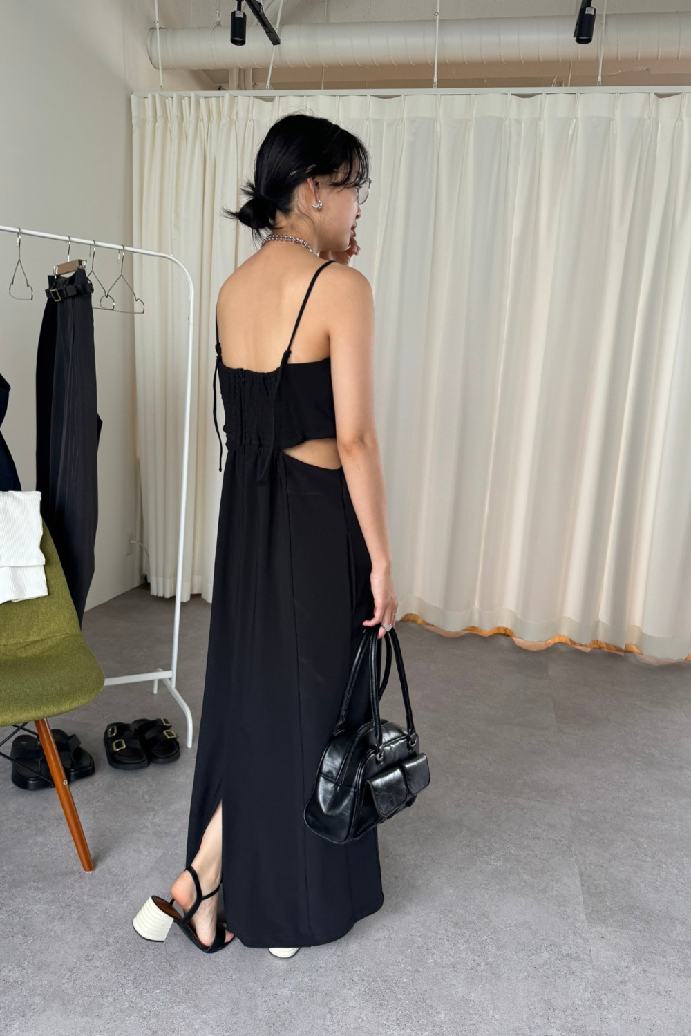 Side slit cami dress