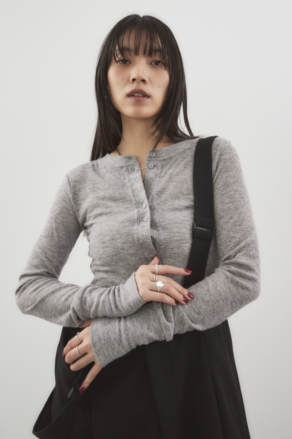 Sheer rib cardigan