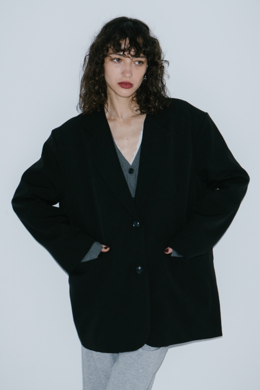 Single-breasted tailored jacket