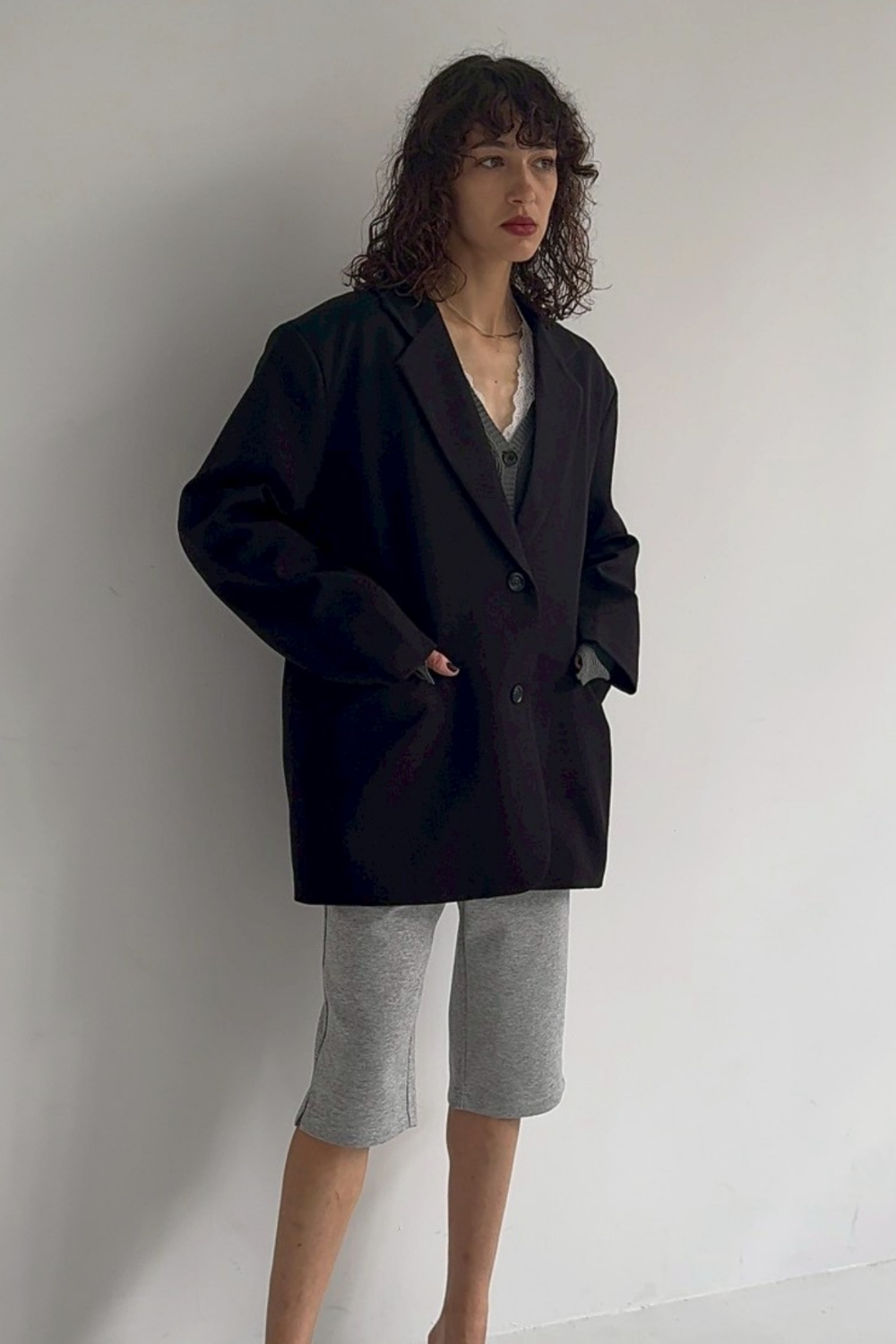 Single-breasted tailored jacket