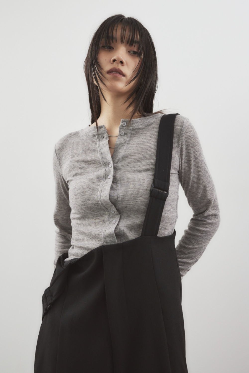 Sheer rib cardigan
