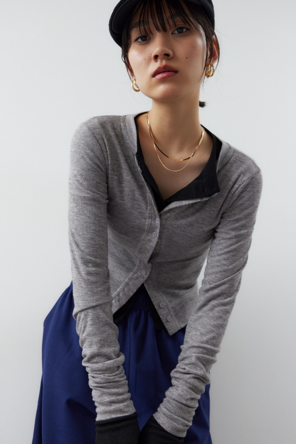 Sheer rib cardigan