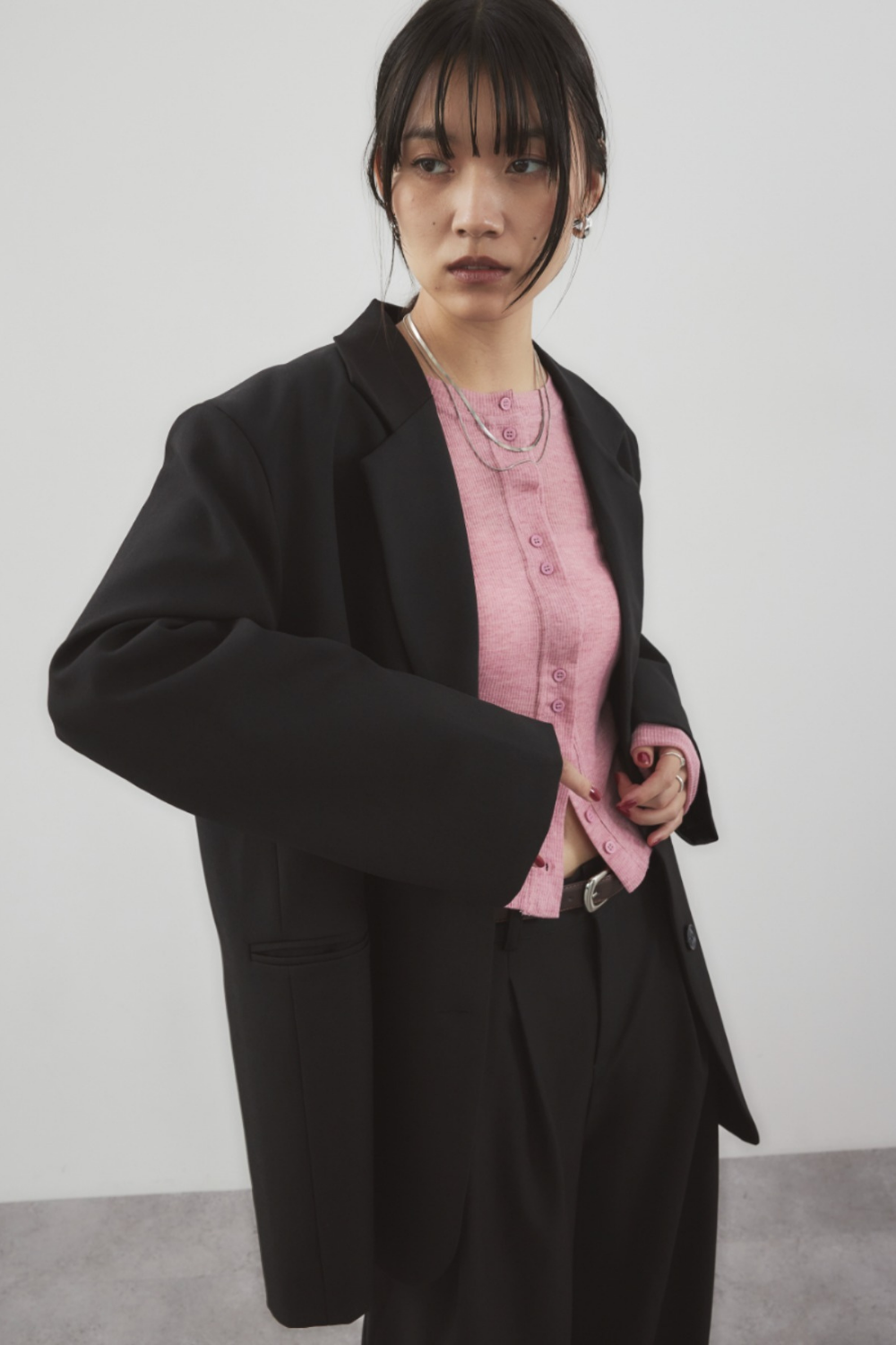 Single-breasted tailored jacket