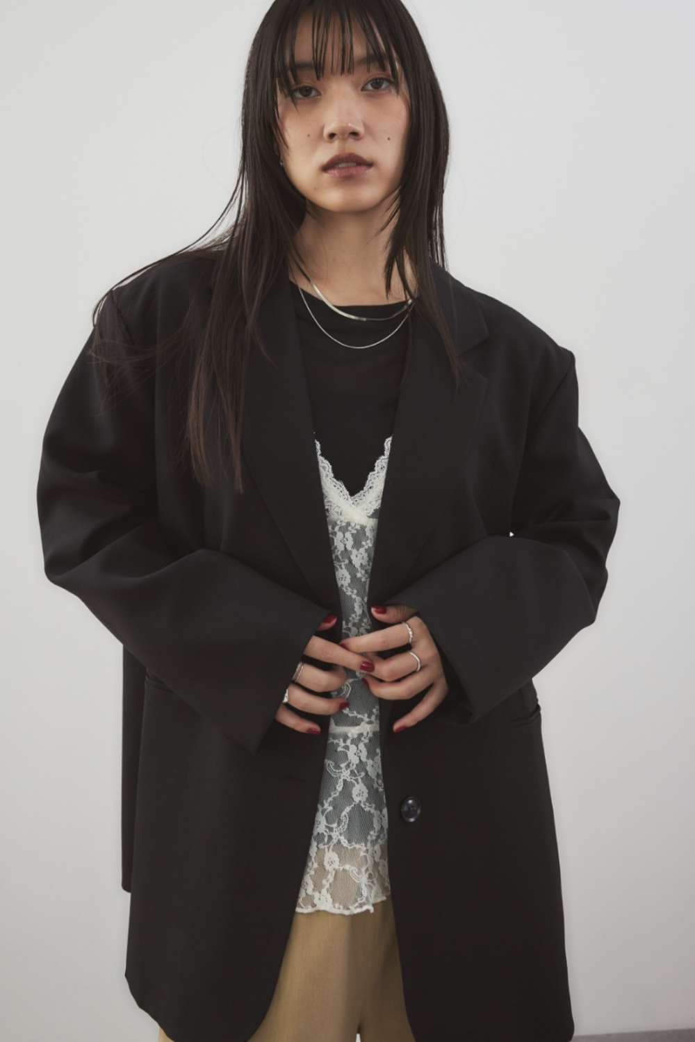 Single-breasted tailored jacket