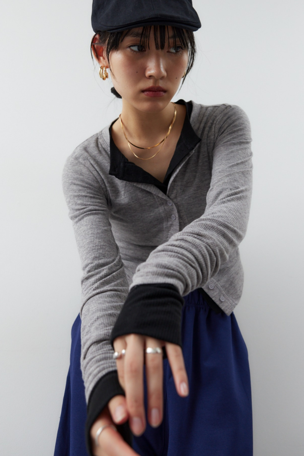 Sheer rib cardigan