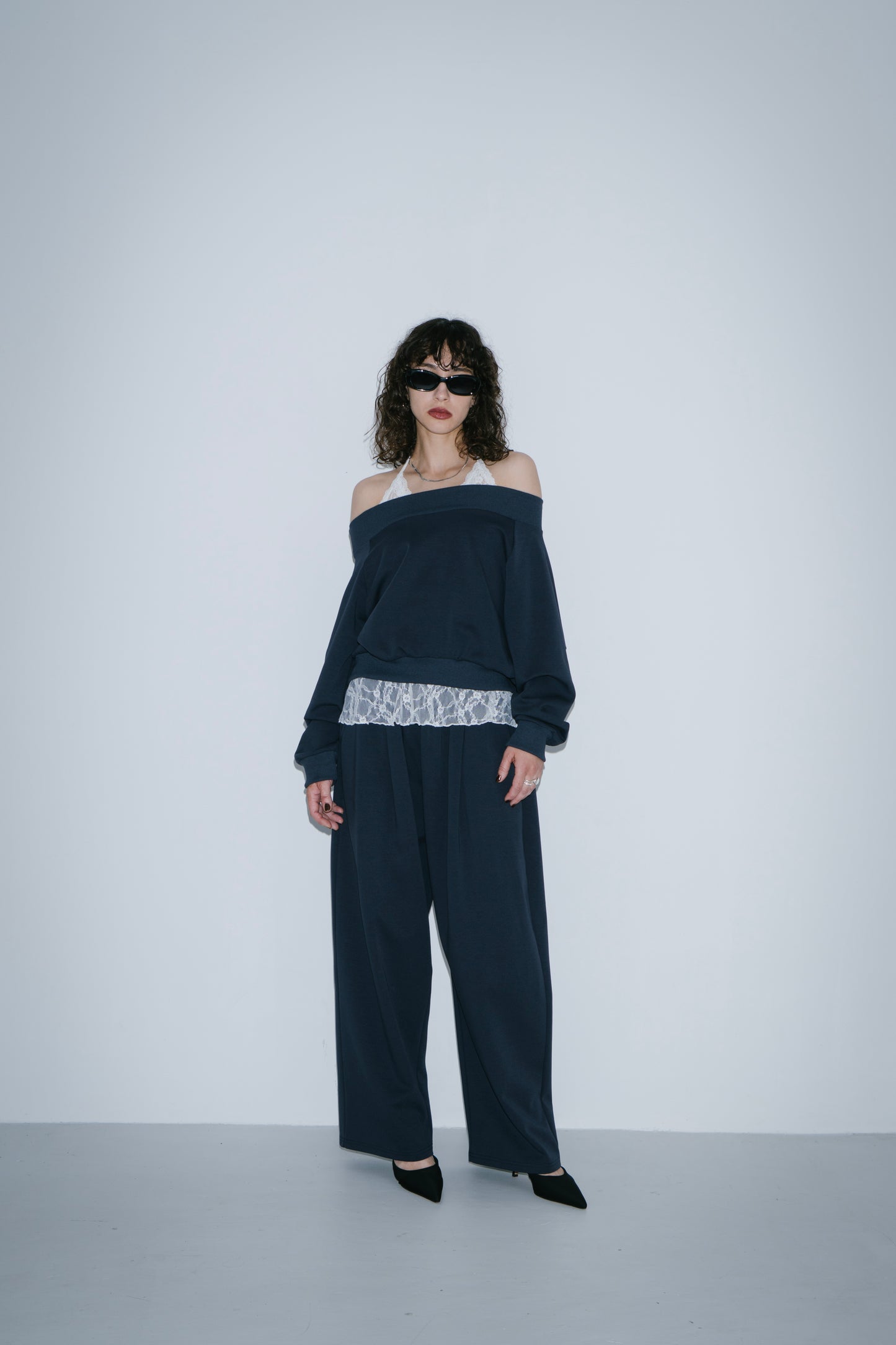 Sweat touch tuck pants