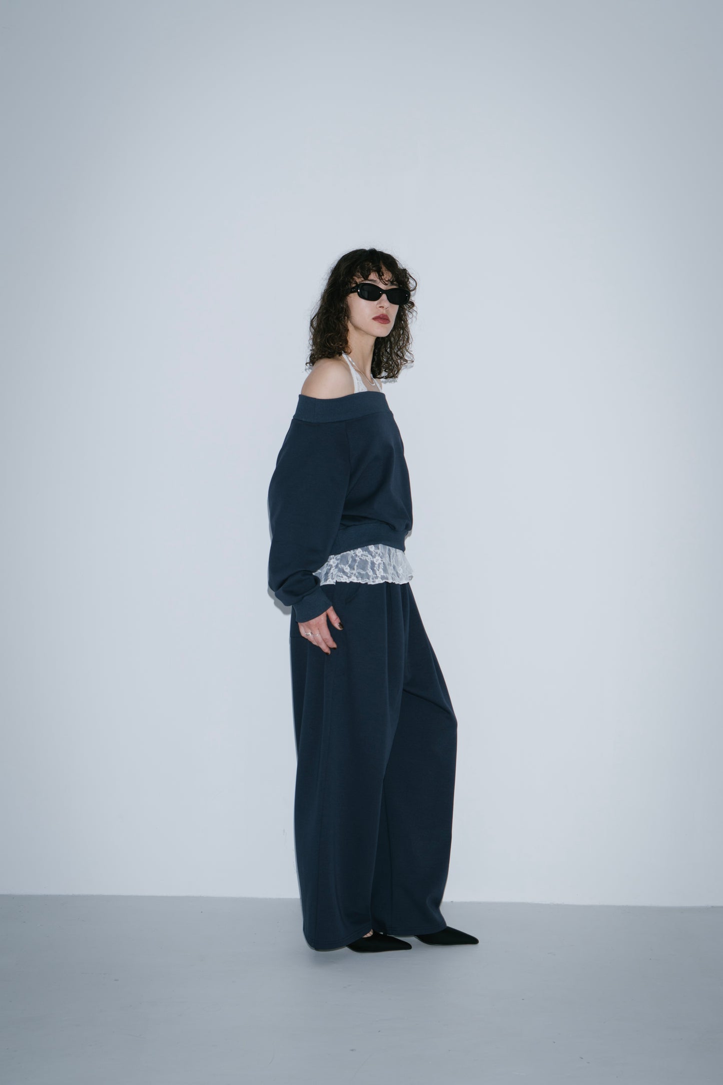 Sweat touch tuck pants