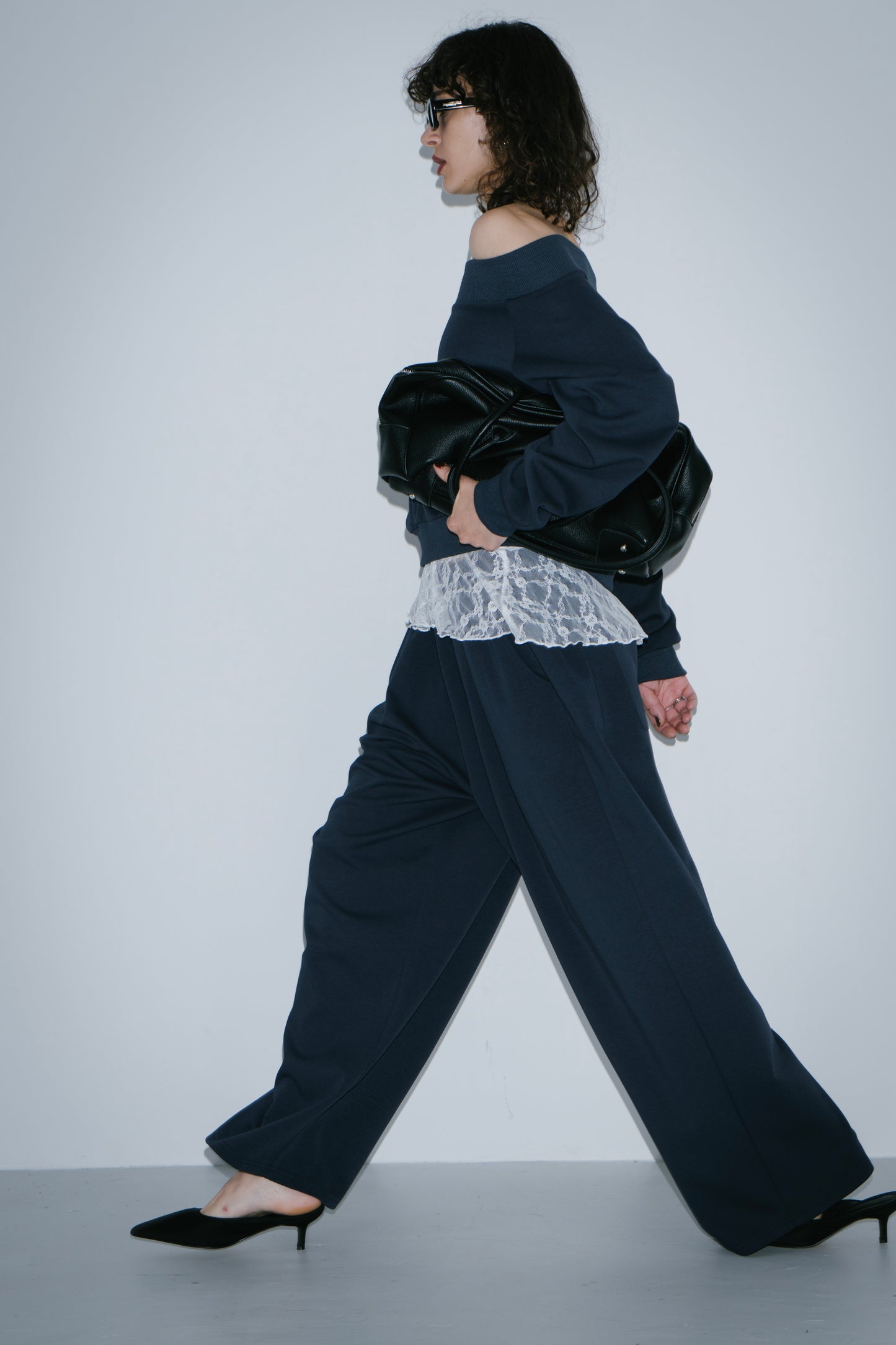 Sweat touch tuck pants