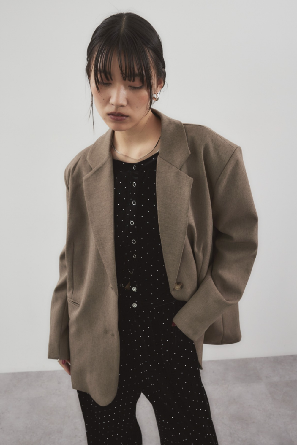 Single-breasted tailored jacket