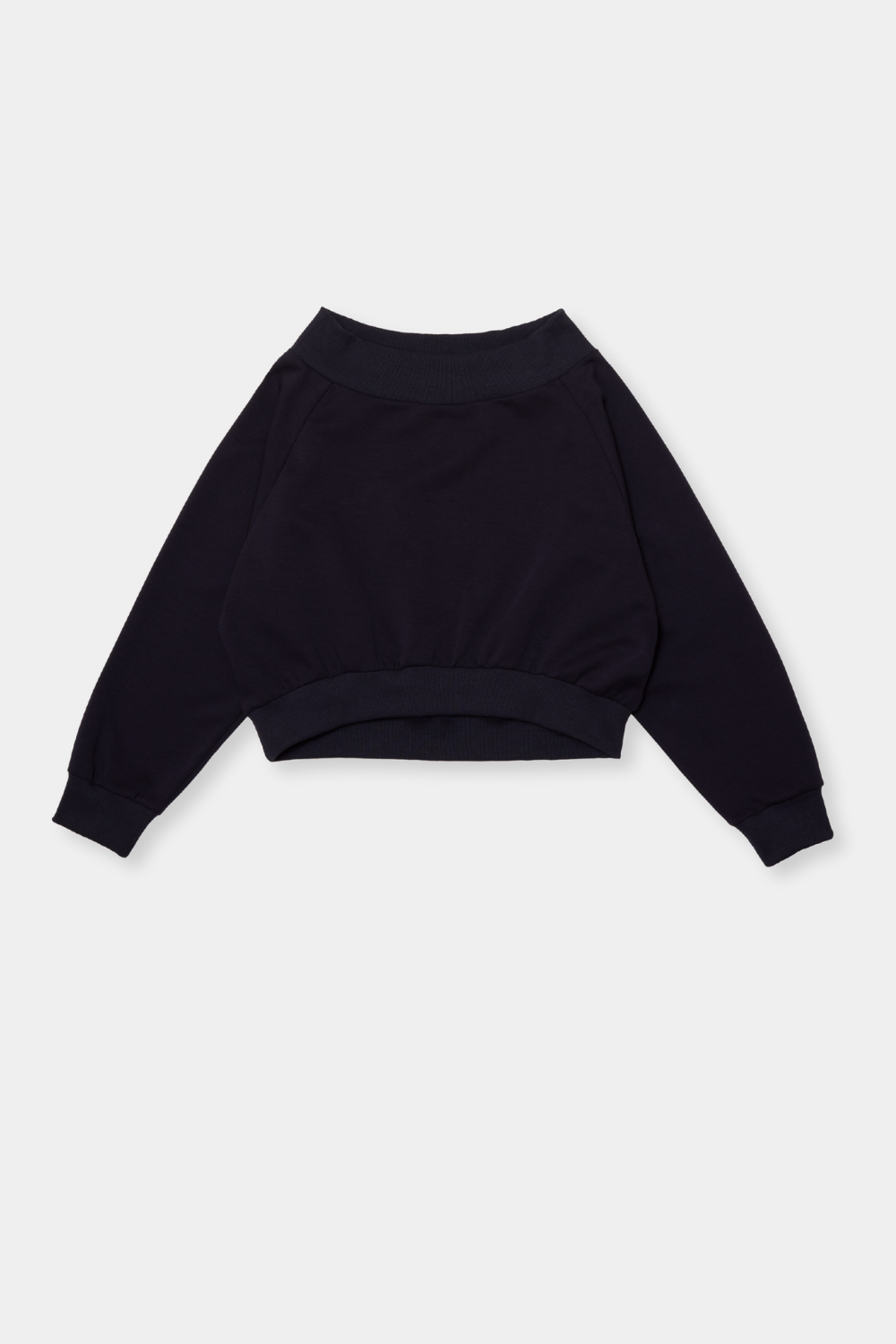 Sweatshirt-touch off-shoulder tops