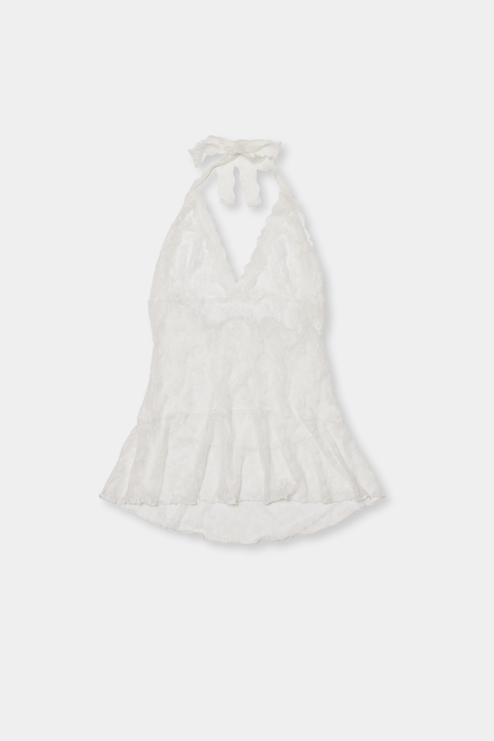 Halter neck lace top