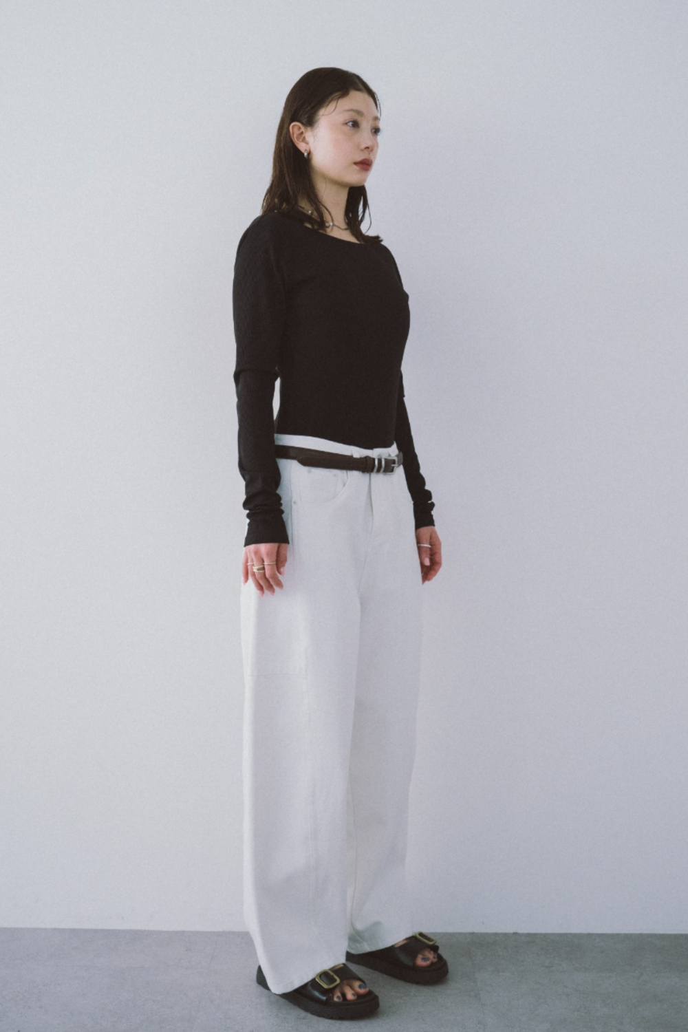 Twill cocoon pants