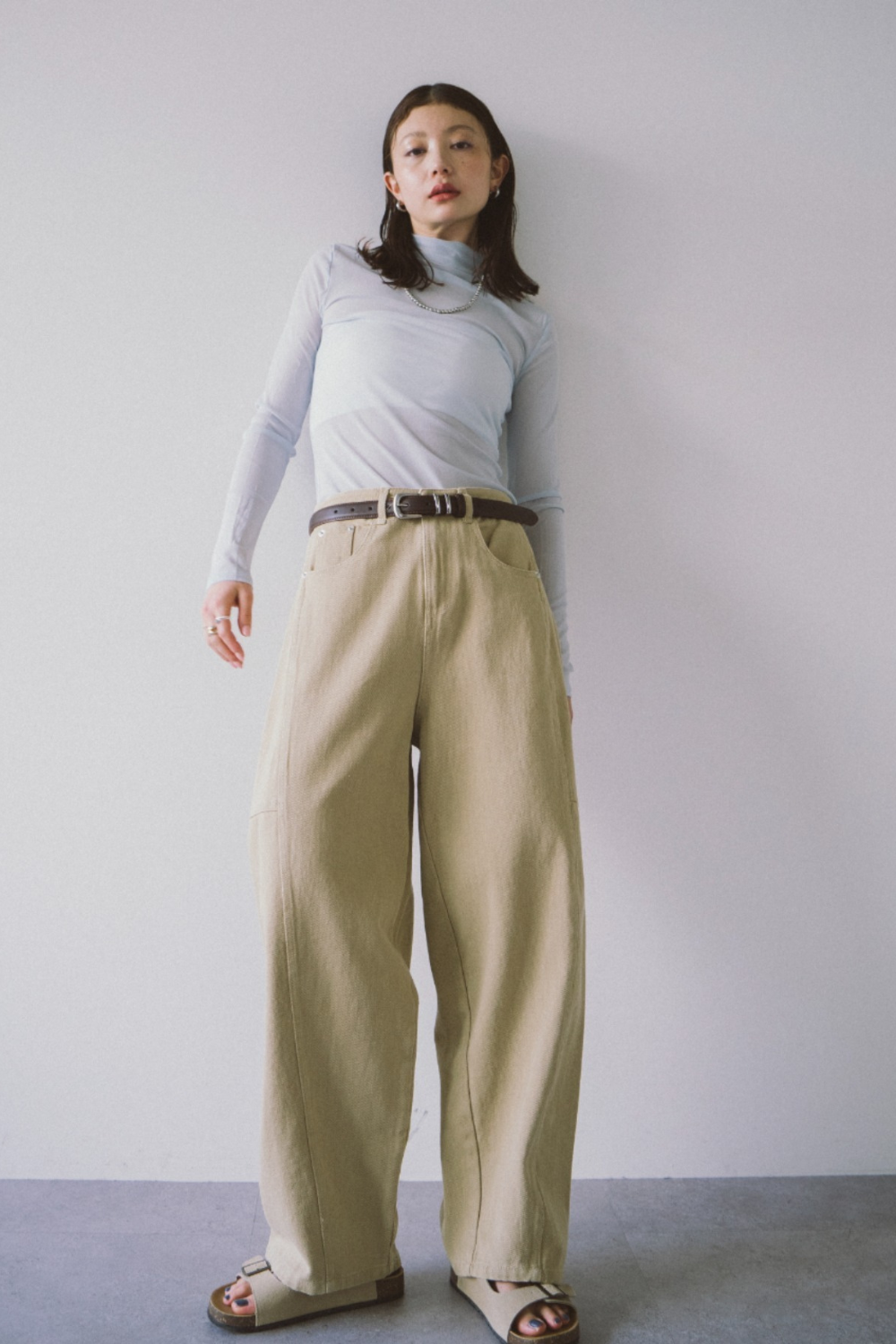 Twill cocoon pants