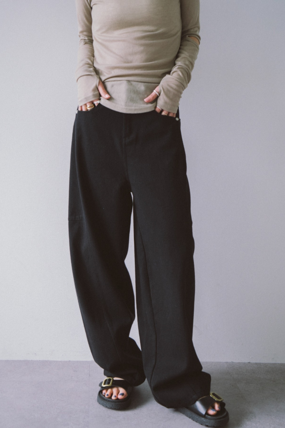 Twill cocoon pants