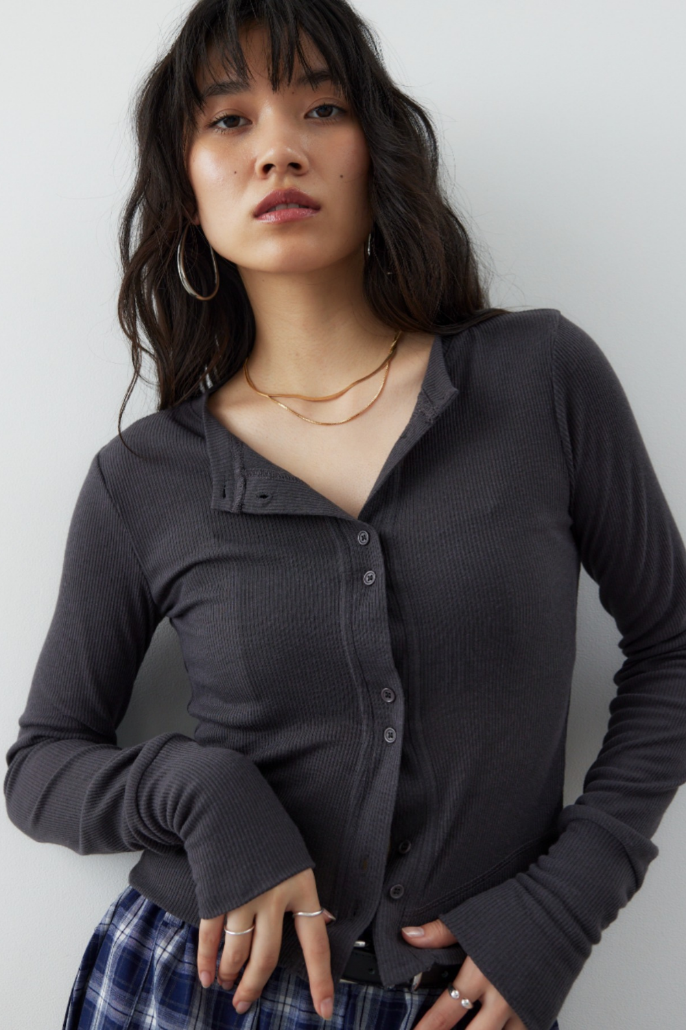 Sheer rib cardigan