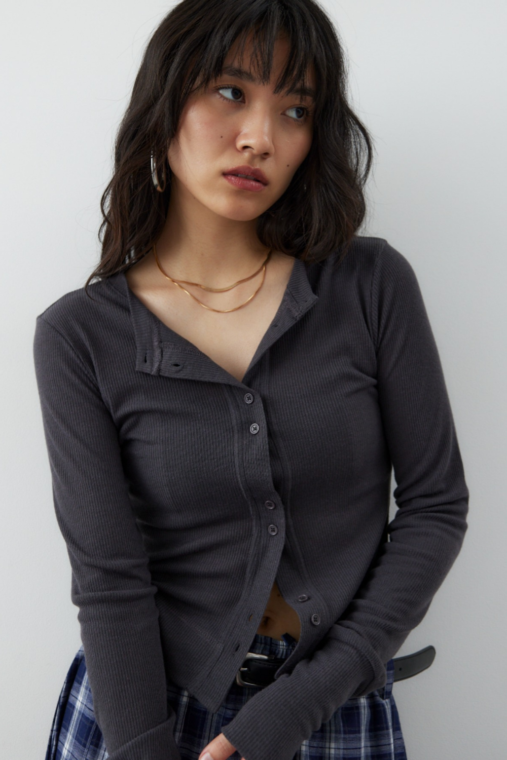 Sheer rib cardigan