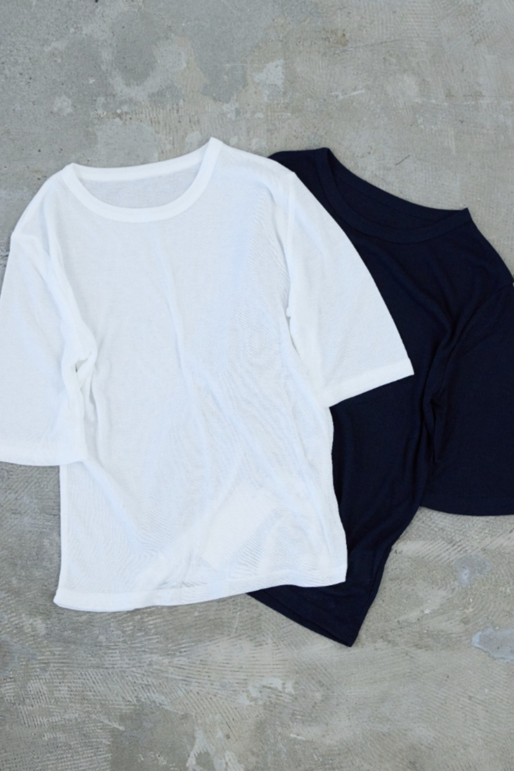 2Pack sheer half-sleeve tee