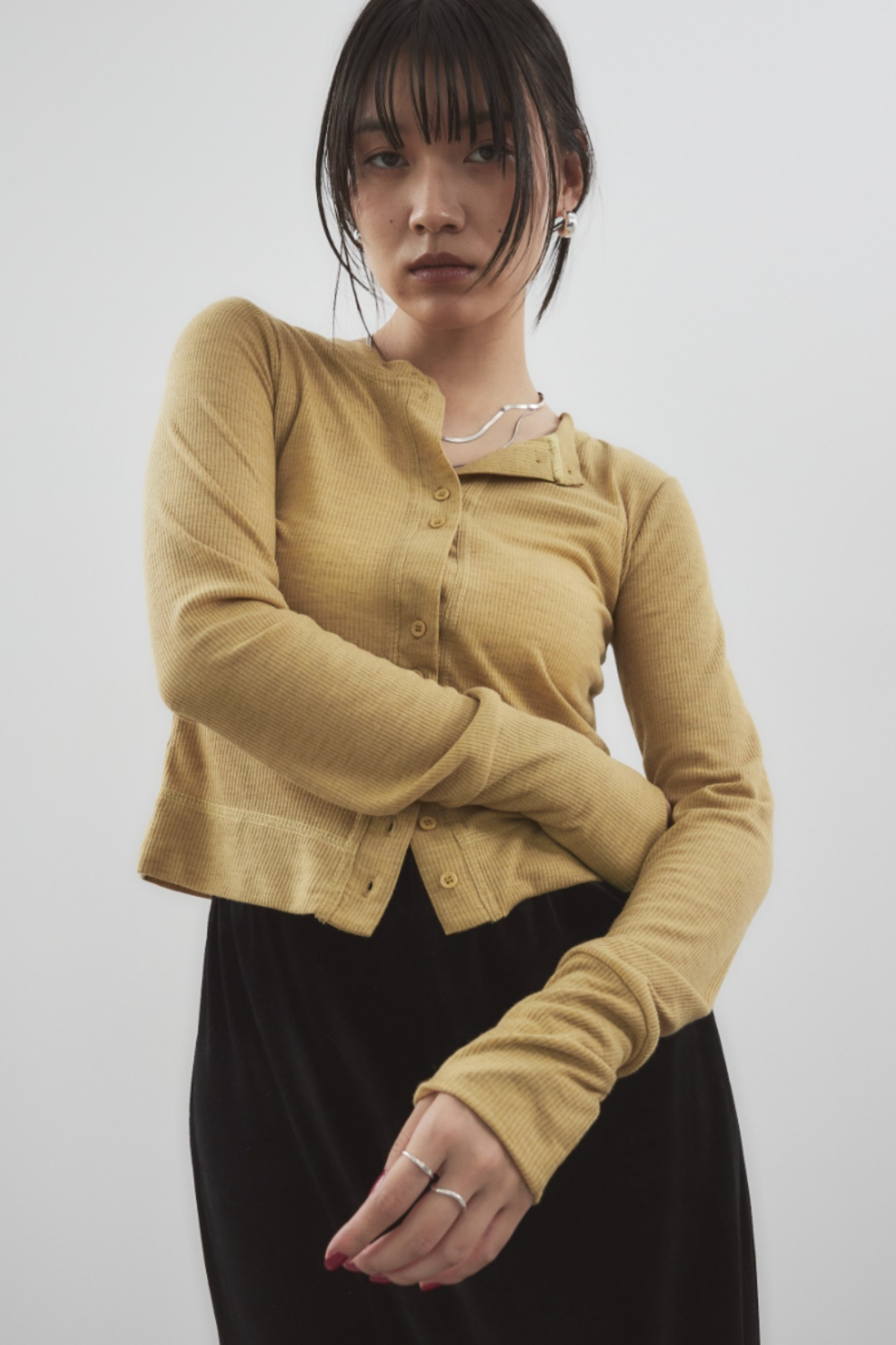 Sheer rib cardigan