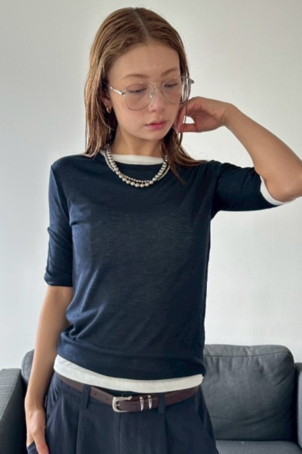 2Pack sheer half-sleeve tee