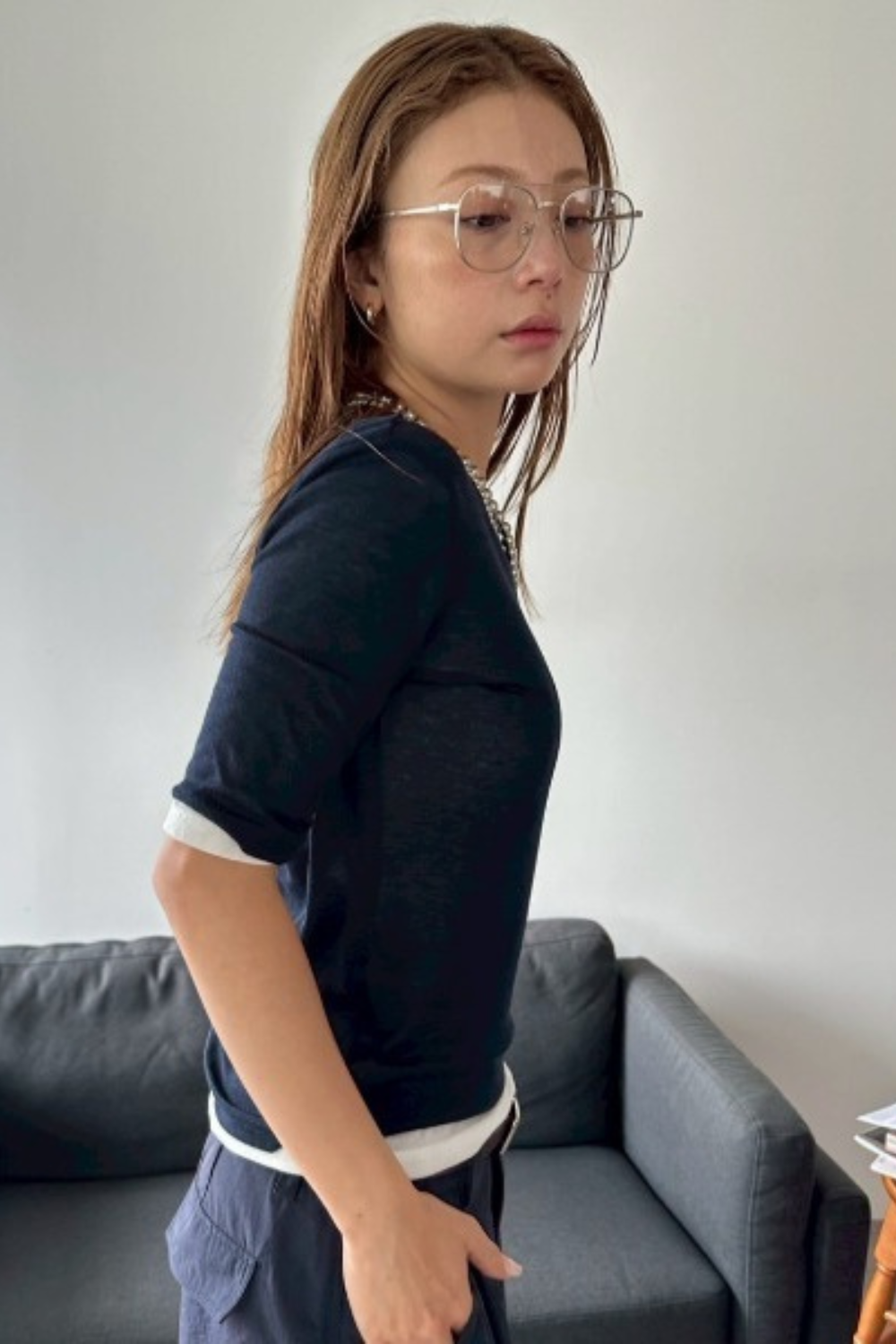 2Pack sheer half-sleeve tee