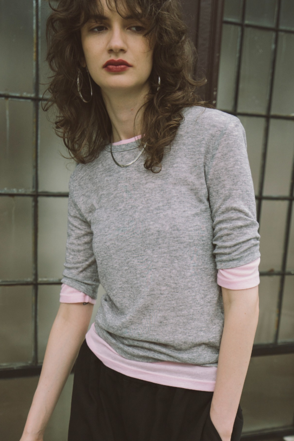 2Pack sheer half-sleeve tee