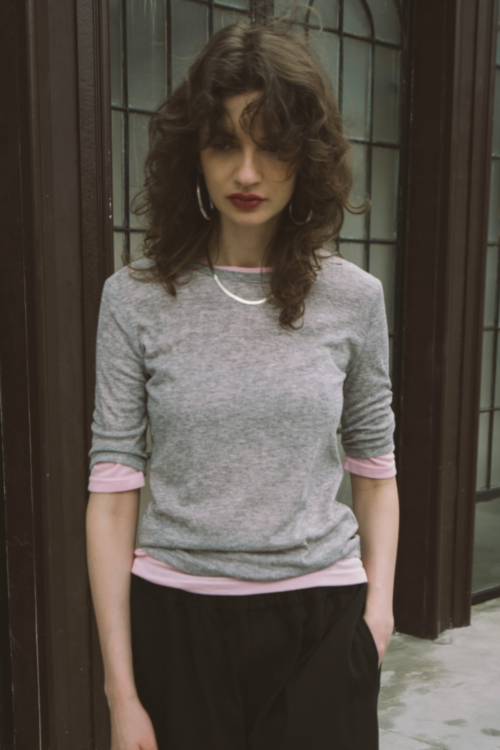 2Pack sheer half-sleeve tee