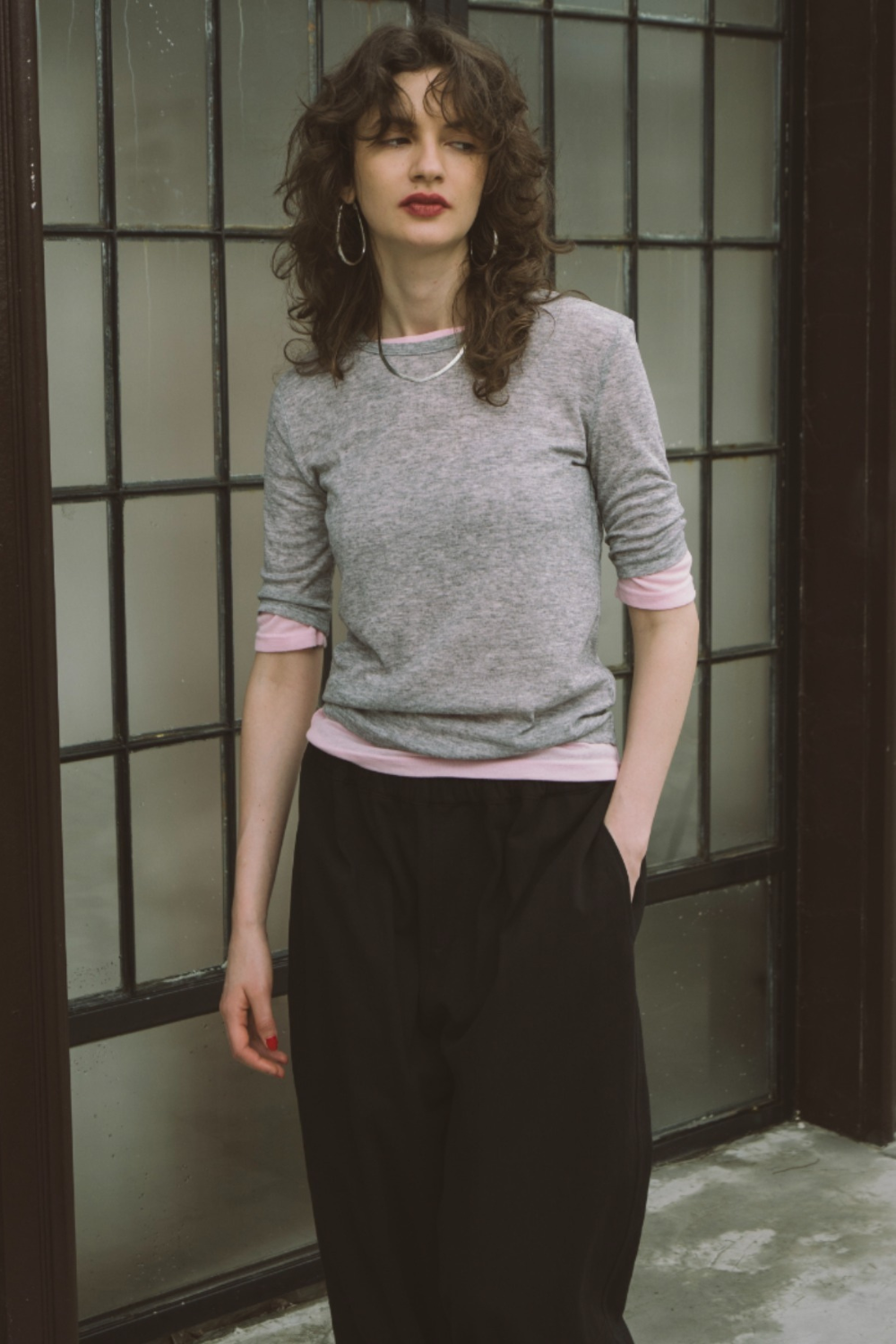 2Pack sheer half-sleeve tee