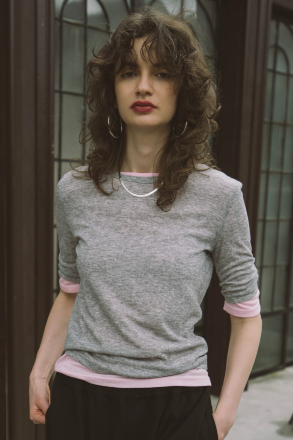 2Pack sheer half-sleeve tee