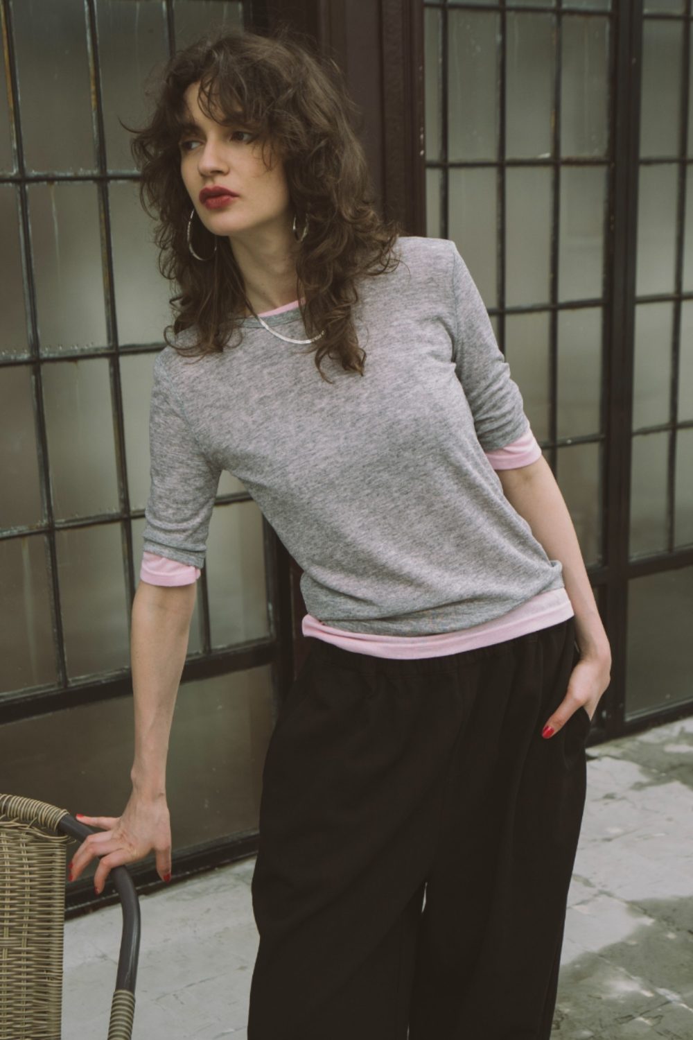 2Pack sheer half-sleeve tee