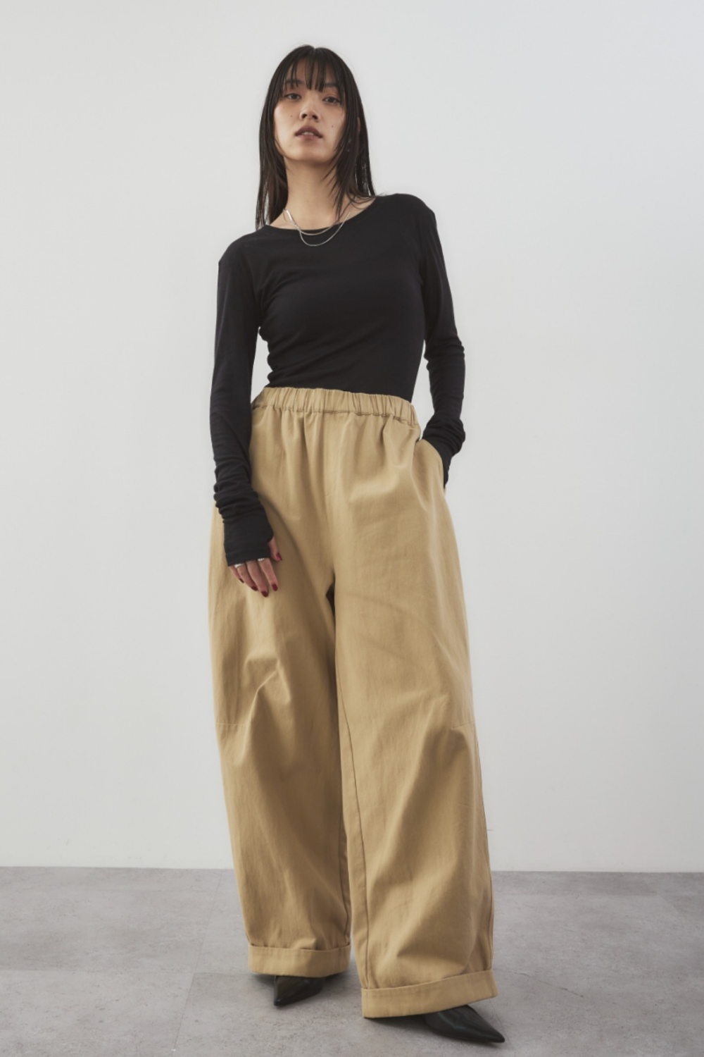 Sheer long sleeve tee