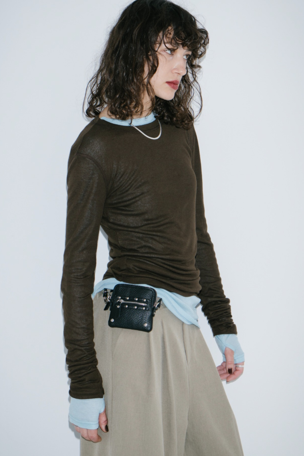 Sheer long sleeve tee