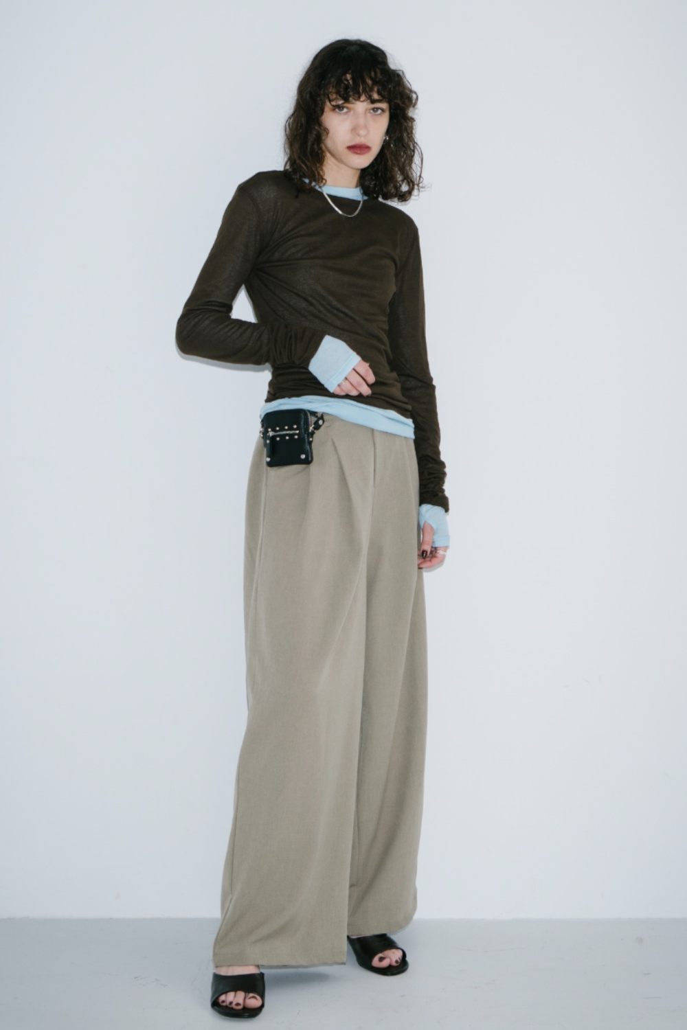Sheer long sleeve tee