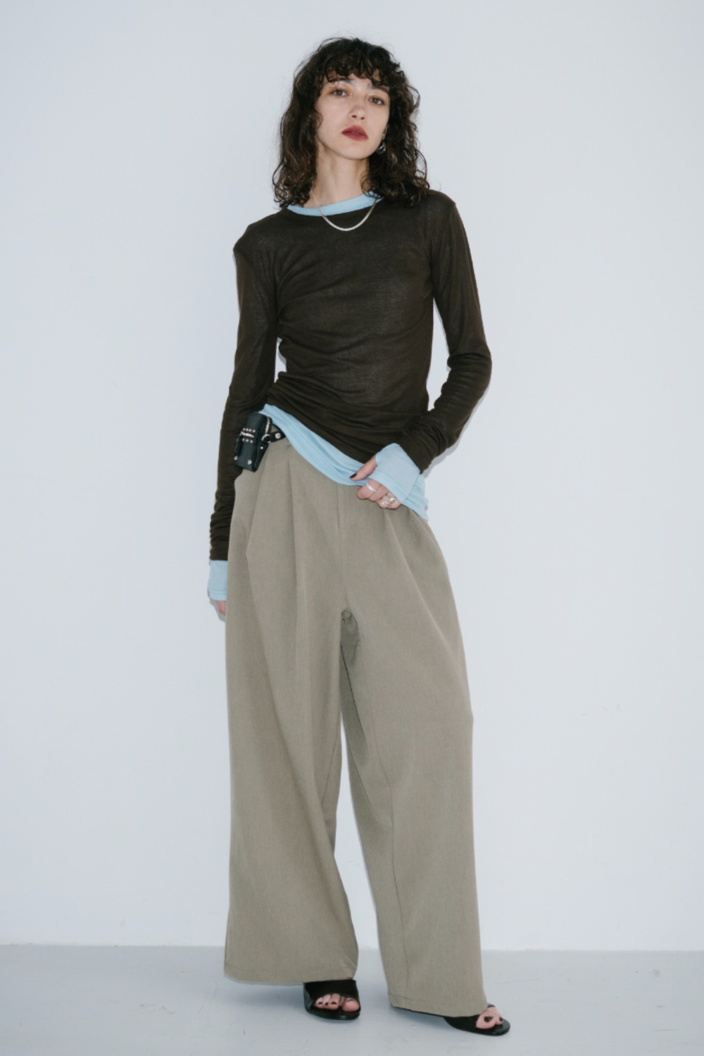 Sheer long sleeve tee