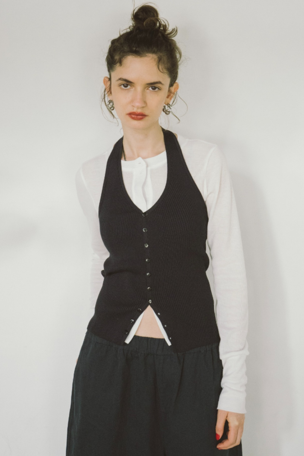 Sheer rib cardigan