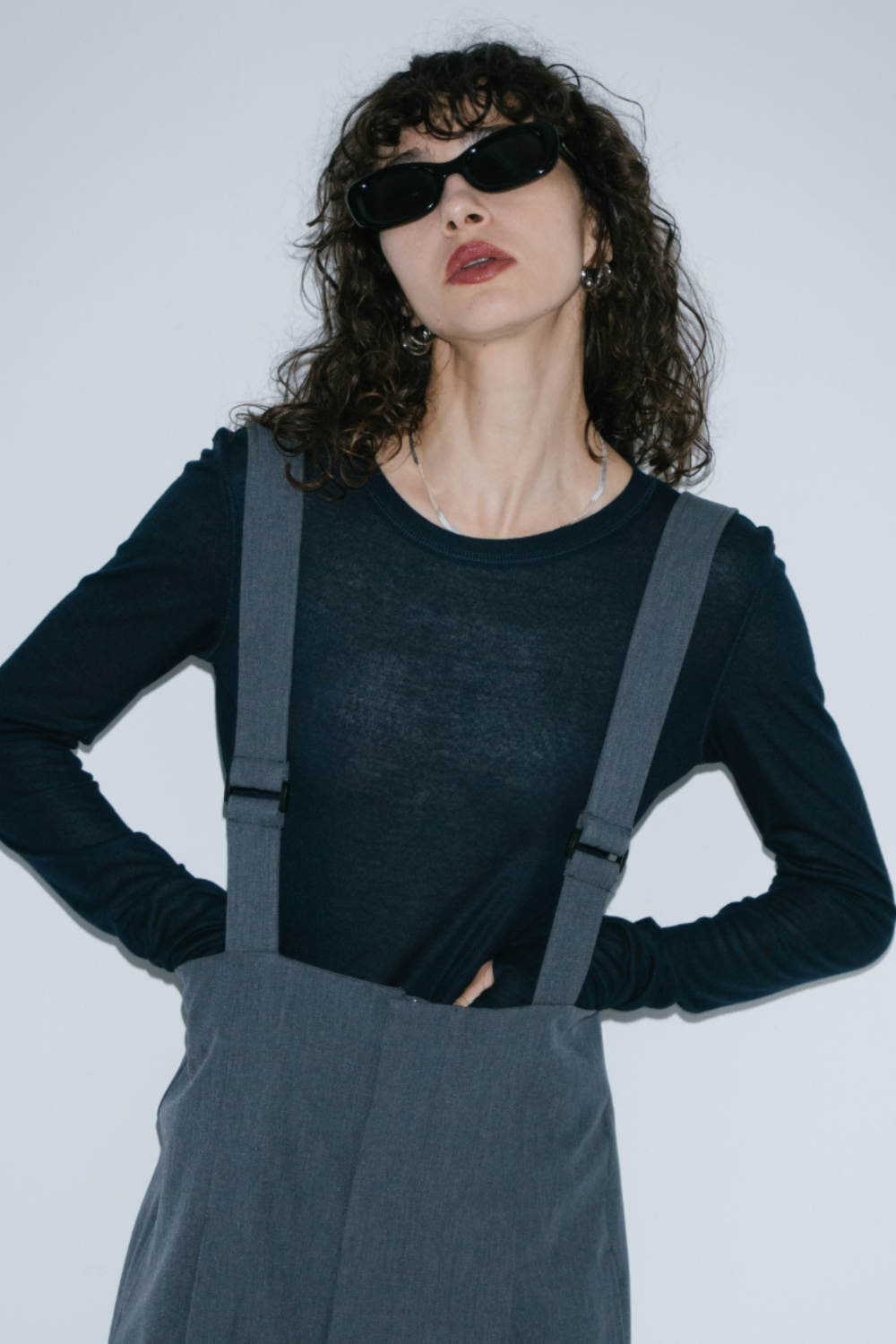 Sheer long sleeve tee