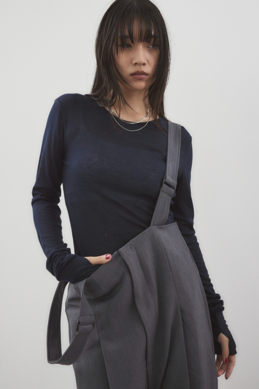 Sheer long sleeve tee