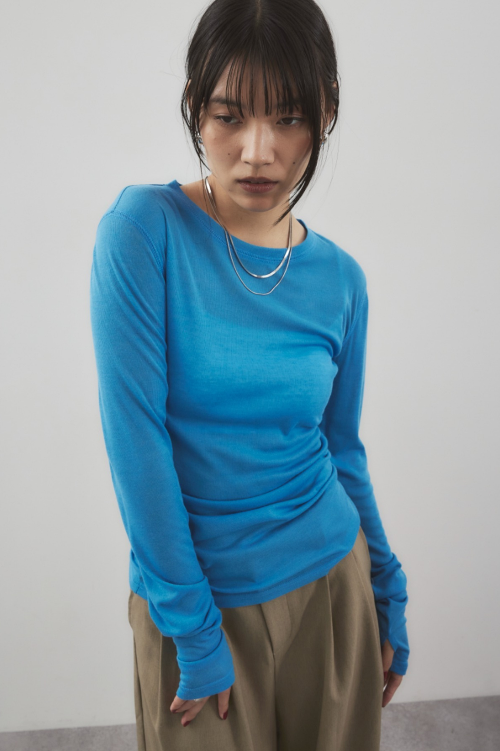 Sheer long sleeve tee